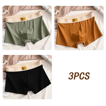 3pcs Men Underwear Cotton BoxerShorts Hombre Panties Man Breathable Underpants Sexy Sports Comfort Male Boxers Large Size L-6XL