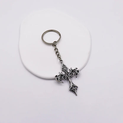 1pcs of cross men's alloy keychain key ring accessories bag accessories car keychain pendant