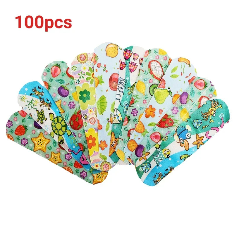 50/100pc Cartoon Animal Pattern Waterproof Hemostasis Kids Band Aid Stickers Adhesive Bandage Wound Strips Plasters for Children