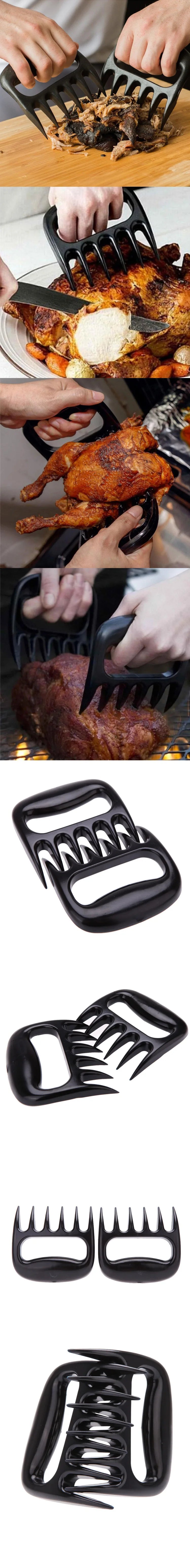 BBQ Accessories Meat Shredder Strong Pulled Pork Puller BBQ Fork Bear Claw Fruit Vegetable Slicer Cutters Cooking Tools