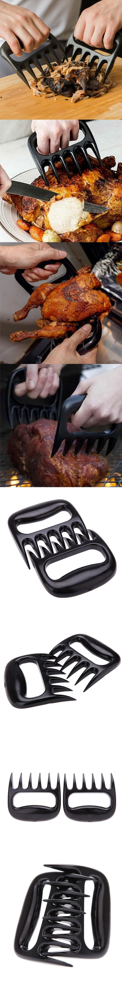 BBQ Accessories Meat Shredder Strong Pulled Pork Puller BBQ Fork Bear Claw Fruit Vegetable Slicer Cutters Cooking Tools
