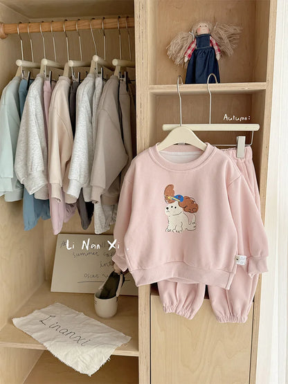 Kids Clothes Sets 2025 Autumn Winter Sport Suits for Boys Cartoon Sweatshirts+pants Tracksuits for Girls Toddler Outfits Sets