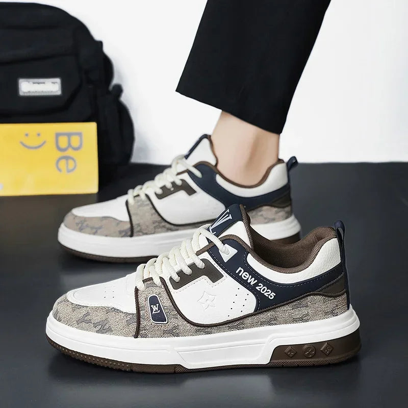 Men's Shoes, Spring 2025 New Printed German Training Board Shoes, Versatile, Niche, High-end, Sports and Leisure Shoes