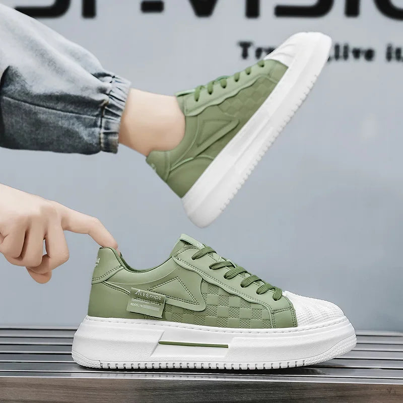 Men's Shoes 2025 New Trend Fashionable Versatile Breathable Niche Personality Casual Sports Board Shoes Thick Sole Comfortable