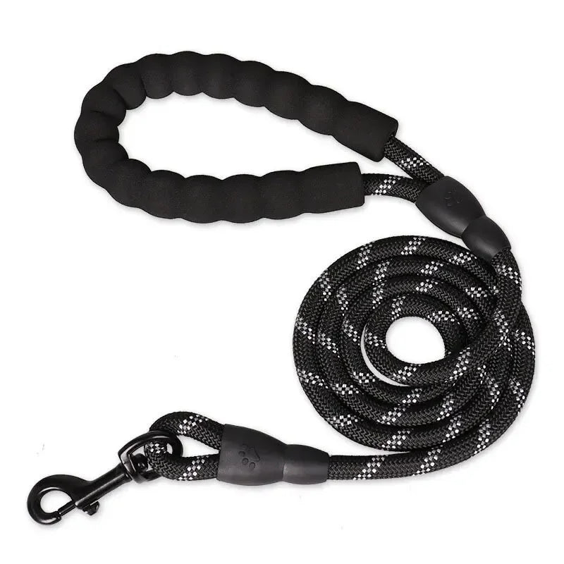 Reflective Dog Leash with Padded Handle - Durable Dual Traction Rope for Strong Dogs - Boost Safety and Control