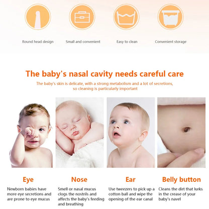 Cavity Care Ear Nose Navel Clean Baby Dig Booger Clip InfantsTools Kids Safety Tweezers Cleaning Forceps Toddler Nasal