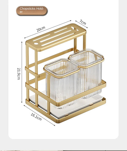 Kitchen knife rack, chopstick holder, wall-mounted multifunctional countertop, cutting board, and tool storage rack