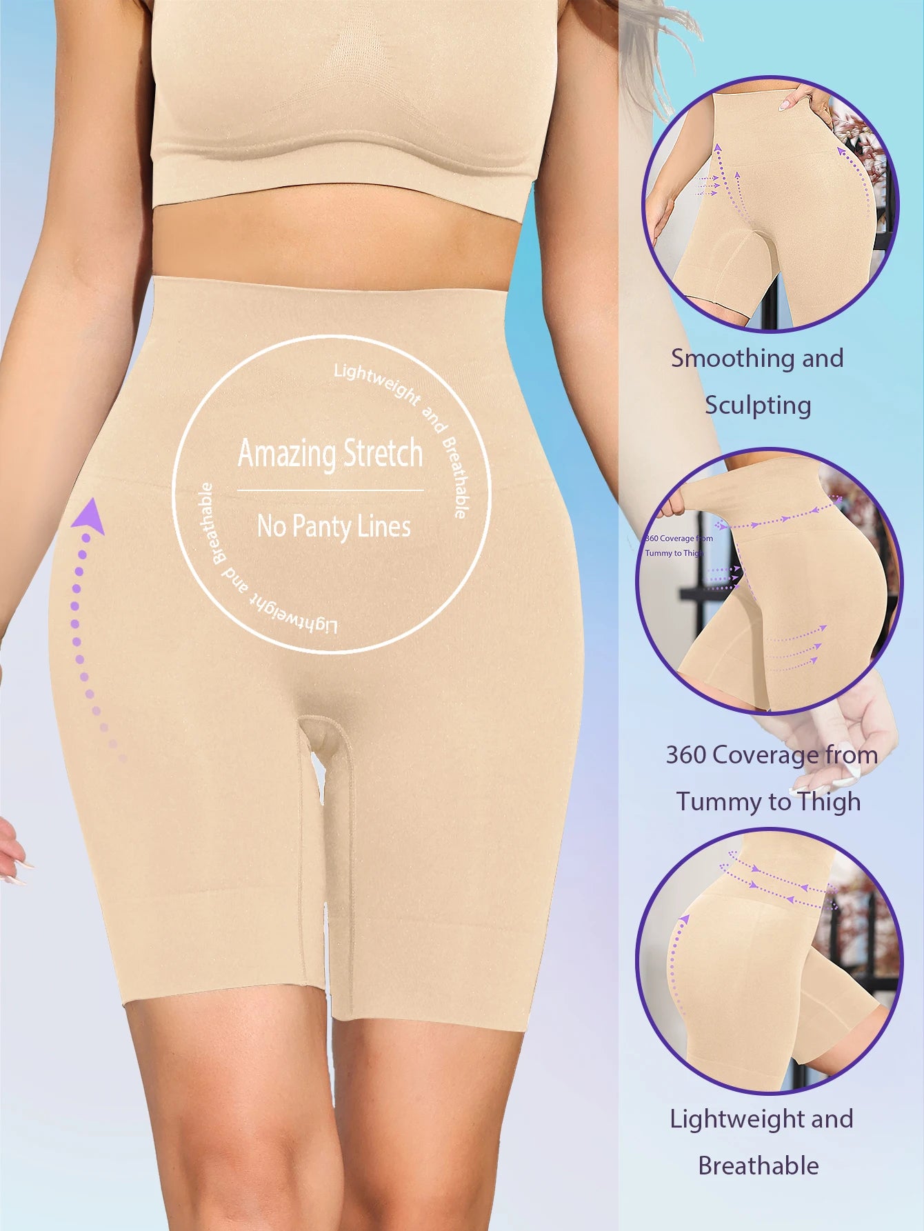 Shapewear for Women High Waist Trainer Panties Tummy Control Hip Butt Lifter Shorts Slimming Sheath Ladies Mid Thigh Body Shaper