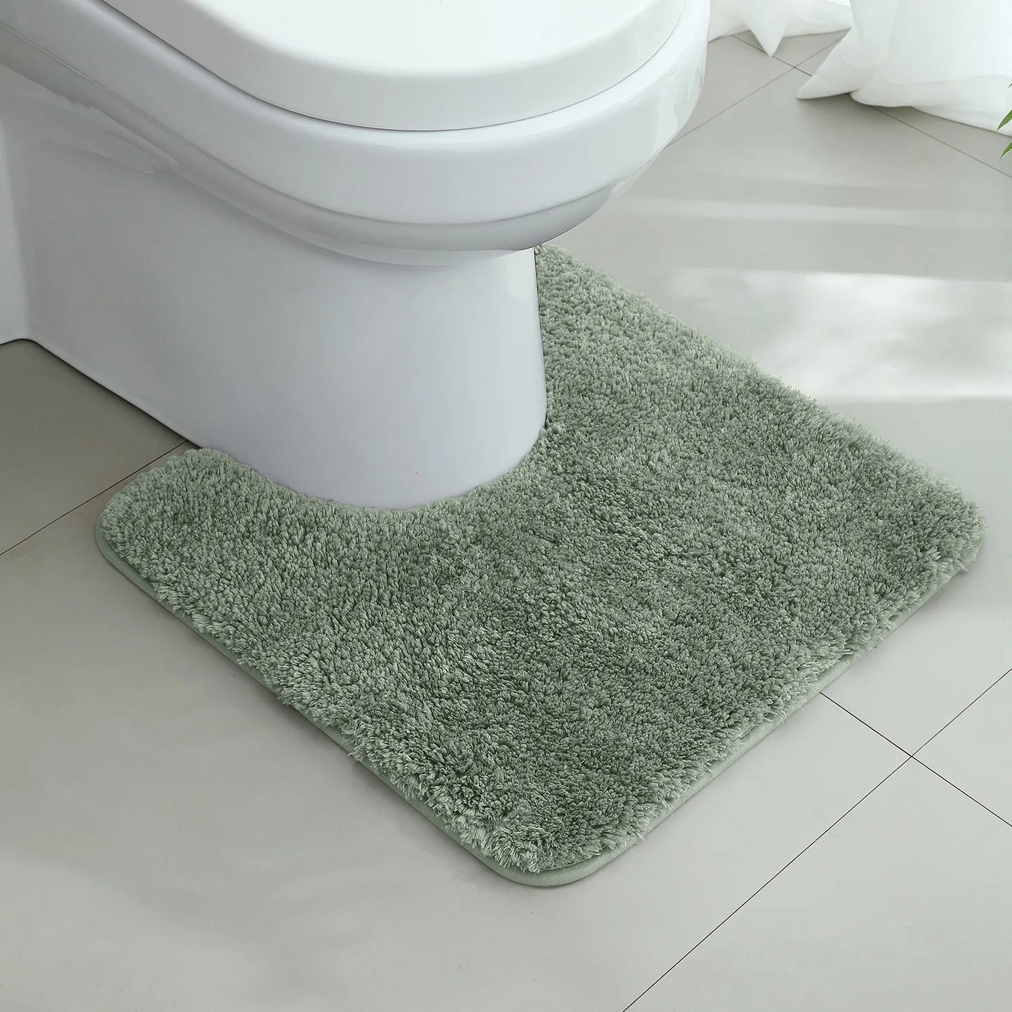 A small bathroom mat, non-slip, absorbent mat, thick U-shaped, simple solid color floor mat, toilet mat