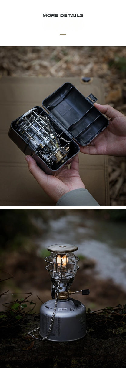 CAMPINGMOON Outdoor Lighting, Tent Light, Medium-sized Portable Small Lantern, Campsite Gas Light