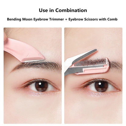 Eyebrow Trimming Knife Eyebrow Face Razor For Women Professional Eyebrow Scissors With Comb Brow Trimmer Scraper Accesso