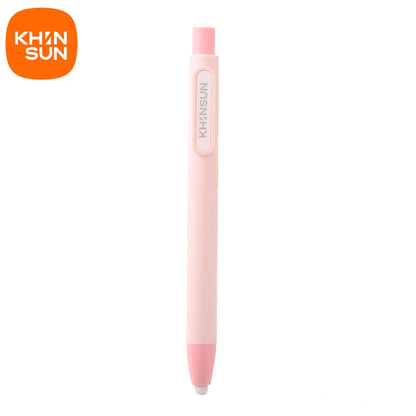 KHINSUN Press Retractable Pencil Eraser Correction Supplies Pen Style Pencil Rubber Writing School Supplies Stationery