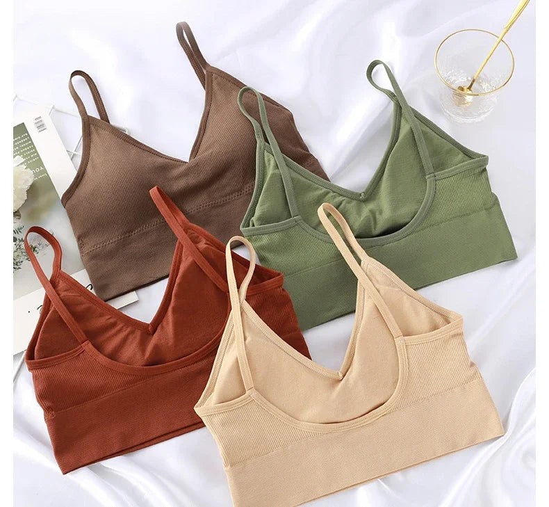 Seamless Women Push Up Bra Beautiful Back Bras Fitness Tops Brassiere Bralette Female Tube Top Underwear Bralet With Chest Pad