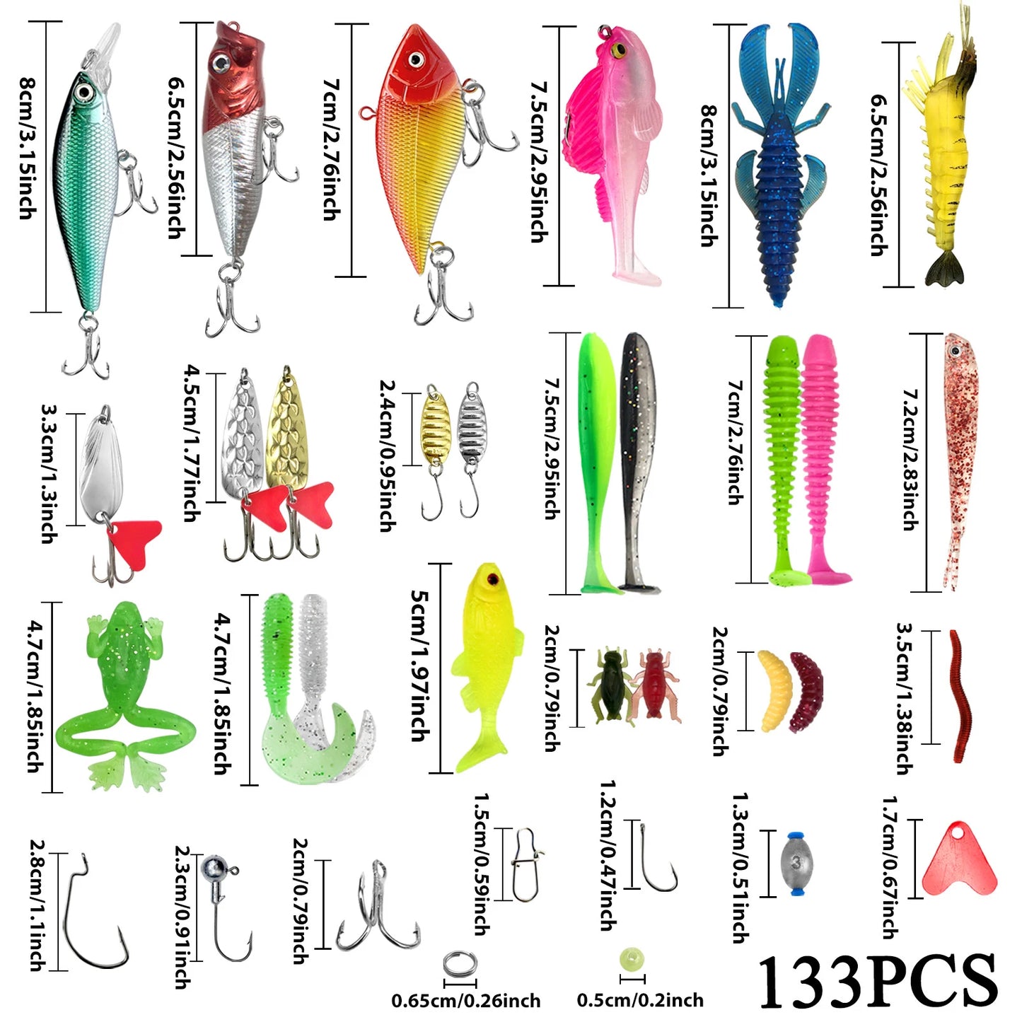Fishing 83/133/193/239/409pcs Fishing Lure Kit For Trout/Pike/Bass Multi-Lure Fishing Set Layered Tackle Pro Gear Tackle Box