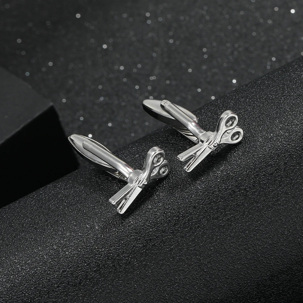 Tools Collection Jewlery Scissor Hammer Shaped Cufflinks For Men Boys Accessories Festival Gift