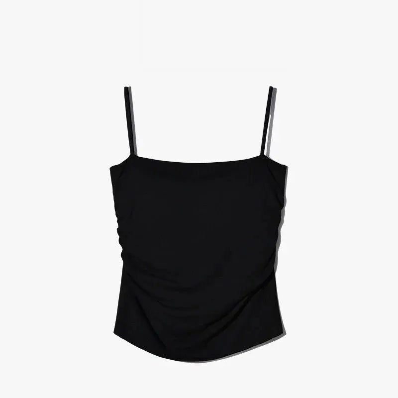 Clearance_New Summer Simple Cotton Sling Camisole Women Girls Crop Top Sleeveless Shirt Lady Bra Tops Straps Skinny Camisole Bas