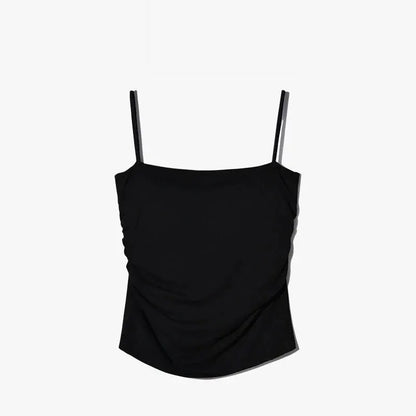 Clearance_New Summer Simple Cotton Sling Camisole Women Girls Crop Top Sleeveless Shirt Lady Bra Tops Straps Skinny Camisole Bas