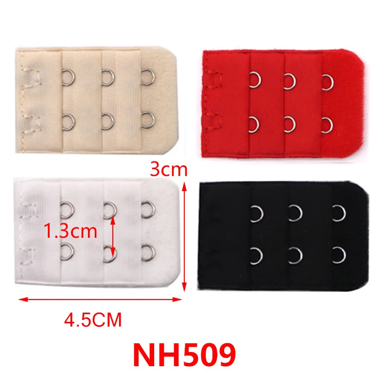 3/4/6/8pcs Bra Extender for Women's Elastic Bra Extension Strap Hook Clip Expander Adjustable Belt Buckle Intimates Accessories