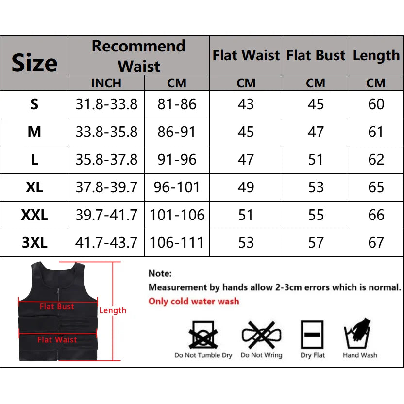 Men Body Shaper Waist Trainer Vest Slimming Shirt Sauna Sweat Vest Compression Undershirt Shapewear Fat Burner Workout Tank Tops