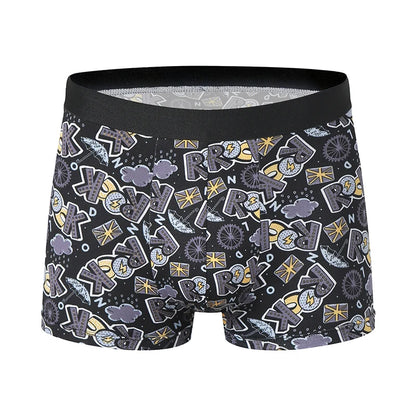 10-piece men's random fashion printed underwear Europe and large size sexy men comfortable wild boyshort elastic waist pants.