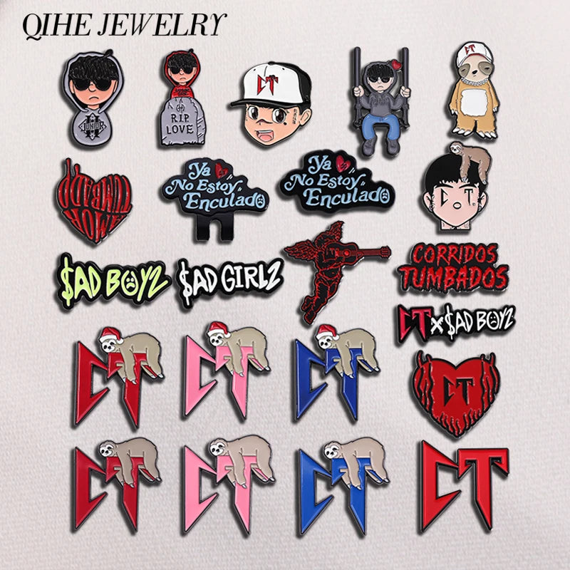 Retro Mexican Metal Hat Clip Pins Enamel Pins Cartoon Sloth Boy Baseball Cap Golf Cap Hat Badge Accessories Fashion Jewelry Gift