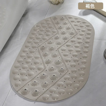 Bathroom Floor Mat, Bedroom Floor Mat, Shower Mat, Non - slip Absorbent Carpet, Oval Plain Water Drop PVC Rug