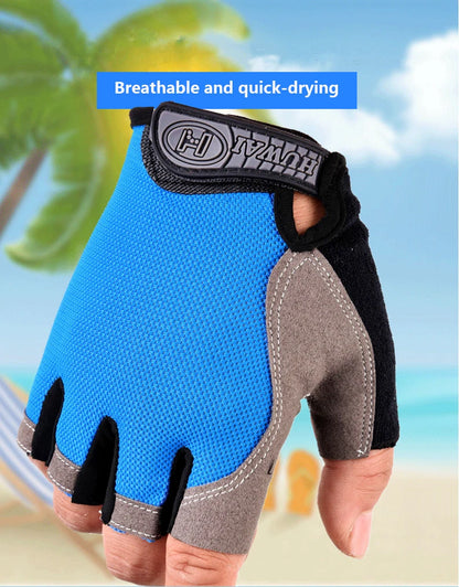 Breathable Anti-Slip Half Finger Gloves for Fitness Cycling Summer Gym Cycling Gloves for Men And Women Bicycle Riding Fishing