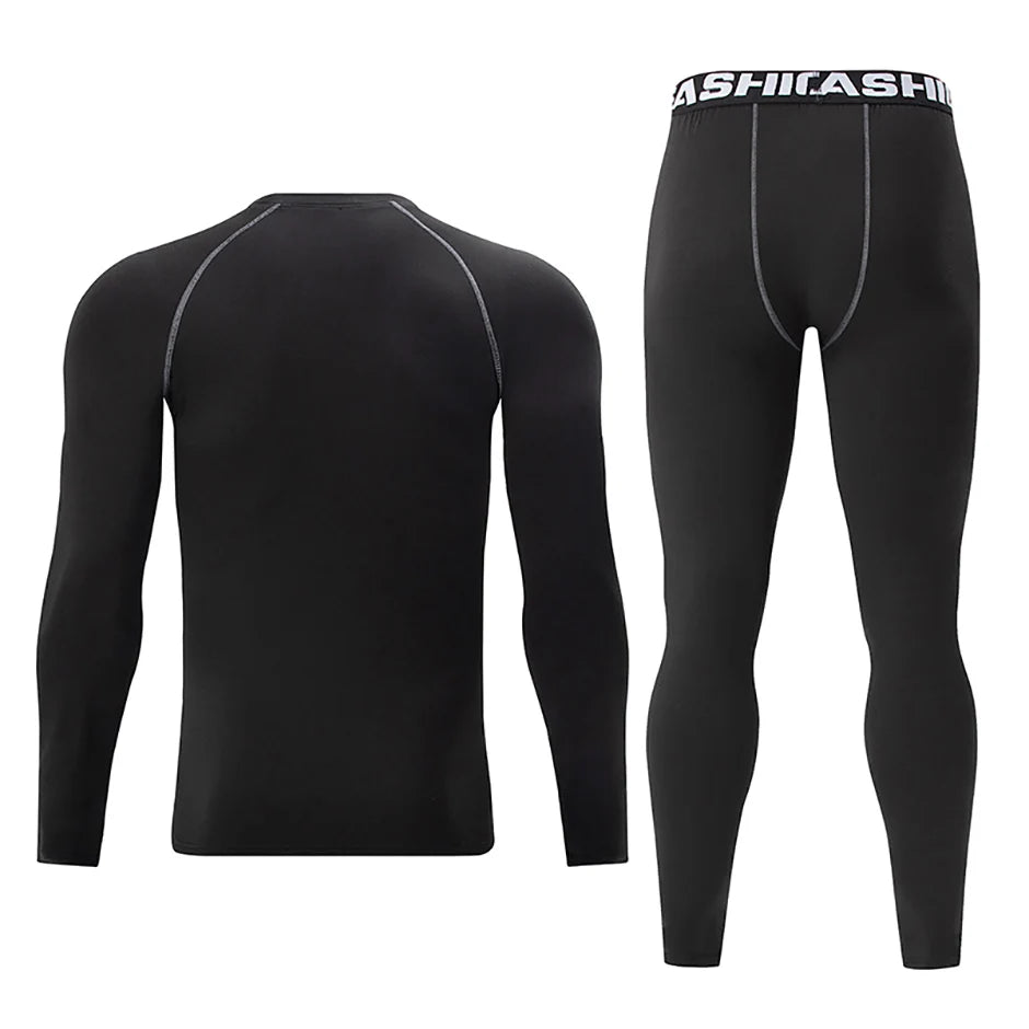 2 Pcs Spring And Autumn Men's Long-sleeved Trousers Sports Suit Fitness Running Jogging Bottoming Clothes License To Train Pants