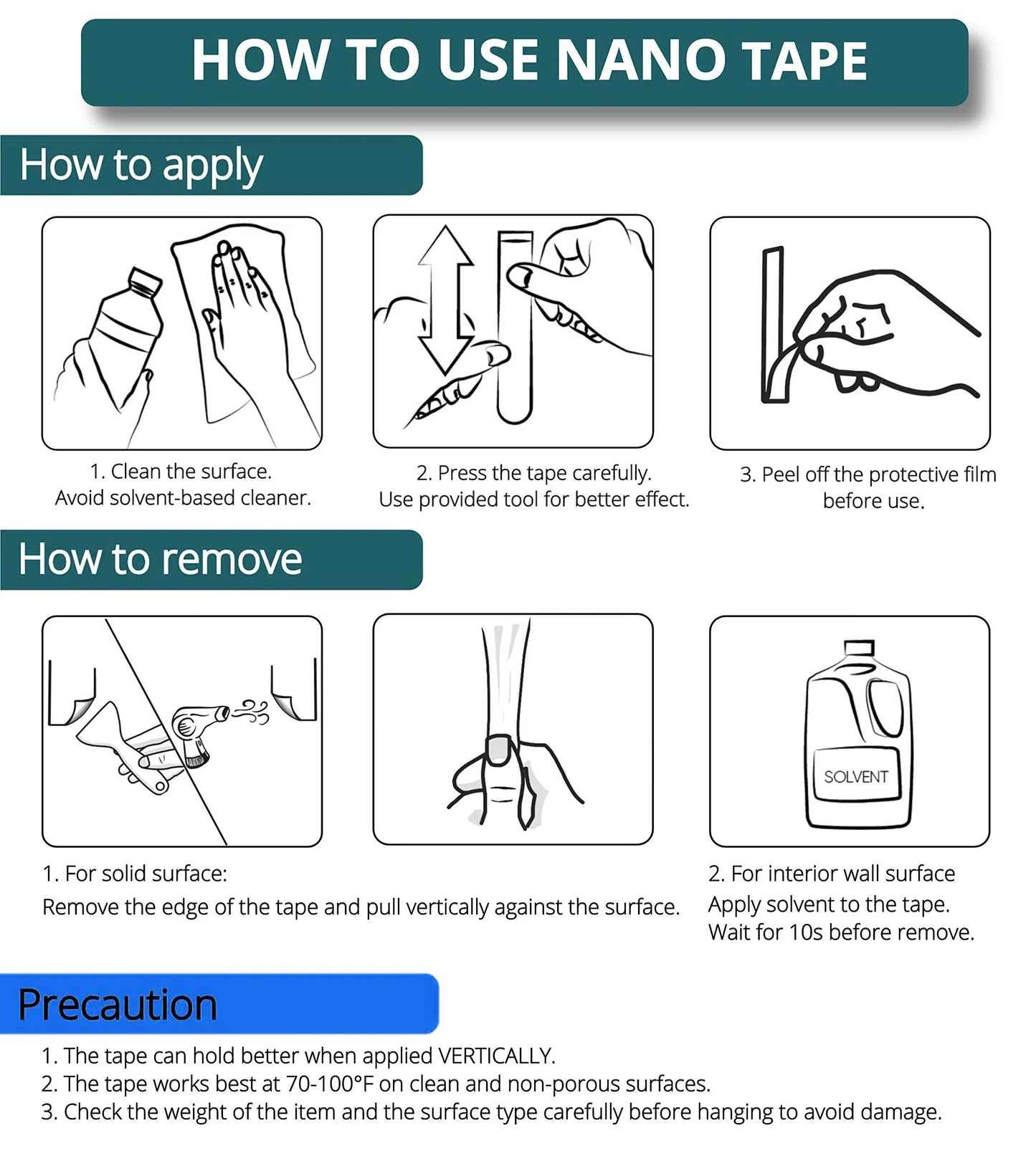 Nano Tape Transparent Double Sided Tape Waterproof Wall Stickers Reusable Heat Resistant Bathroom Home Decoration Tapes