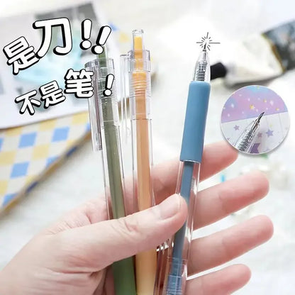 Art Utility Knife Pen Art Scrapbooking Craft Cutting Tool Sticker Paper Cut Knife Express Box Cutter Stationery School Supplies