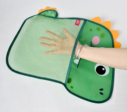 Kids Tidy Organizer Storage Suction Bathroom Bathtub Doll Hanging Bag  Dinosaur Animal Baby Bath Toys Basket Mesh Bag Water Toys
