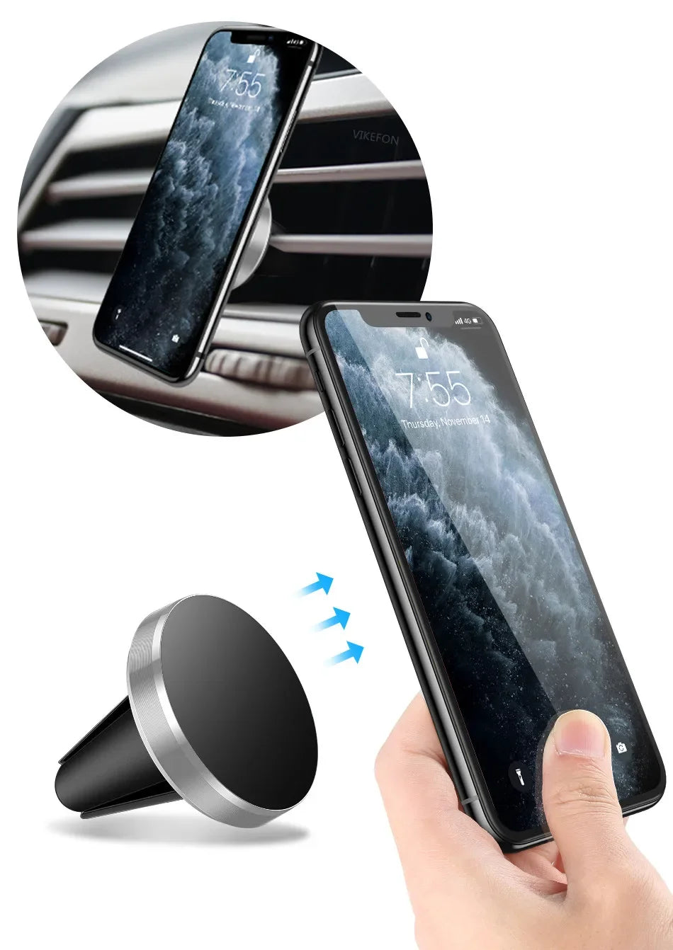 Magnetic Phone Holder in Car Stand Magnet Cellphone Bracket Car Magnetic Holder for Phone for iPhone 15 14 13 12 Huawei Xiaomi