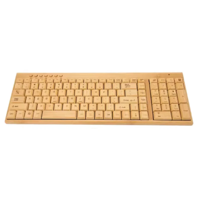 SOFT-Wireless Keyboard Mouse Bamboo Wood Computer Keyboard Bamboo Wireless Keyboard Andmouse