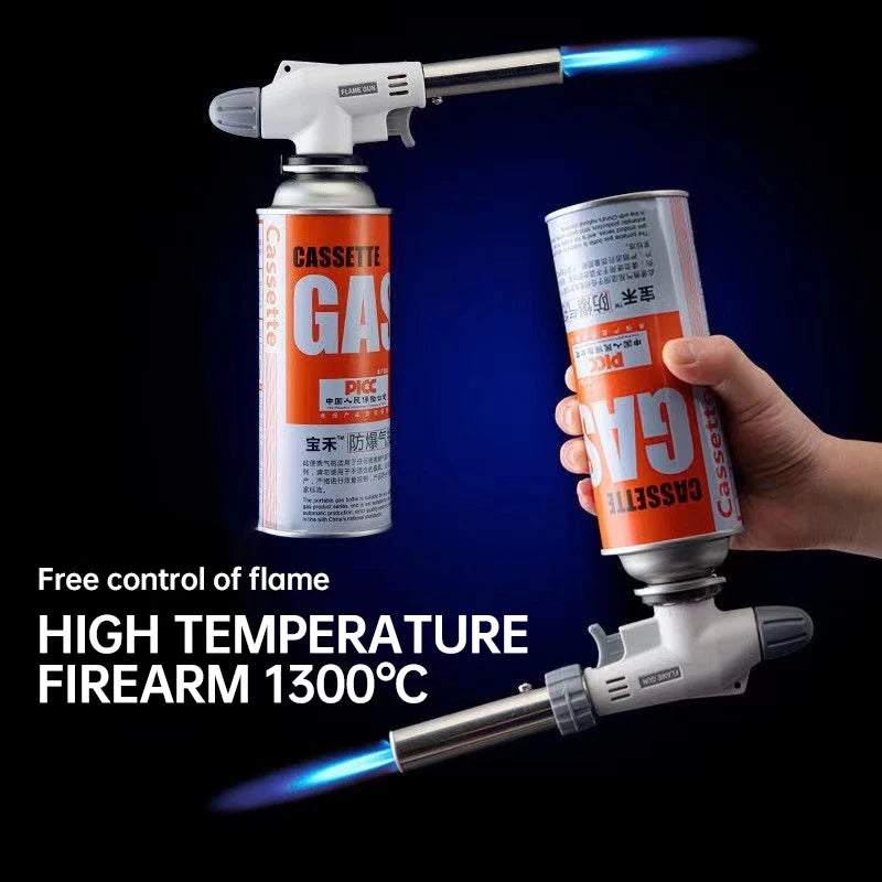 Portable Flame Gun, Cooking Spontaneous Combustion Butane Gas Torch, Lighter, Welding Burner, Gas Torch Barbecue Camping Cooking