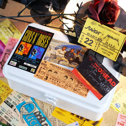 10/20/43pcs Rock Music Ticket Graffiti Stickers Retro Band Decal Sticker for Kids Toys Cool Waterproof DIY Guitar Motorcycle Car