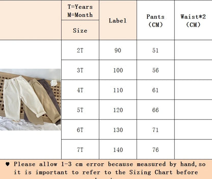 Kids Pants Kids Clothes Slacks Boys Girls Pants Foreign Style Korean Pants Autumn Spring Clothes for Kids