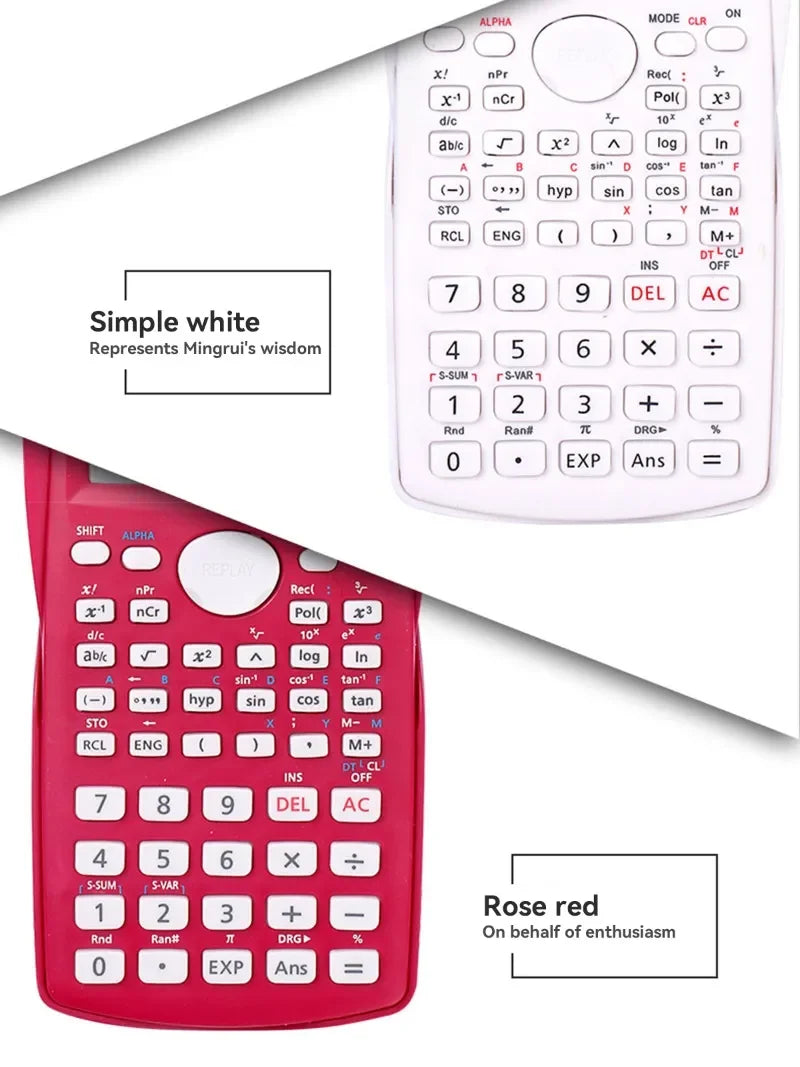 Multifunctional Scientific Calculator Student Simple Portable Big Screen Function Calculator Stationery School Office Supplies