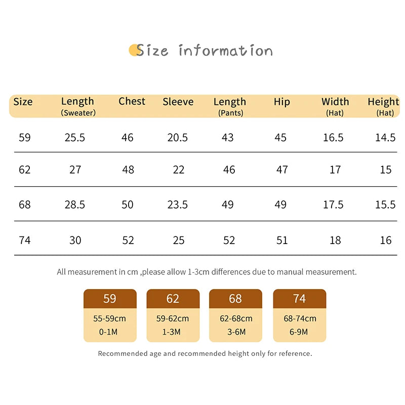 Kids Clothes Set 0-9M Autumn Winter Blue Casual Outerwear Newborn Infant Boys Long Sleeve Sweaters Pullovers+Pants Toddler Suits