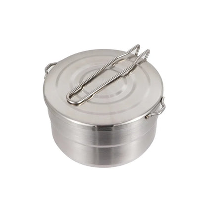 Camping Pot,  Portable Cooking Pot, Stainless Steel Camping   Pot, for Outdoor, Camping, Hiking, Picnic.