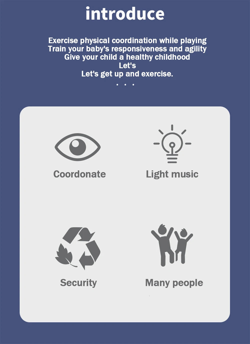 1 Pcs Battery Type Electric Light Air Cushion Indoor Parent Child Exercise Suspended Football