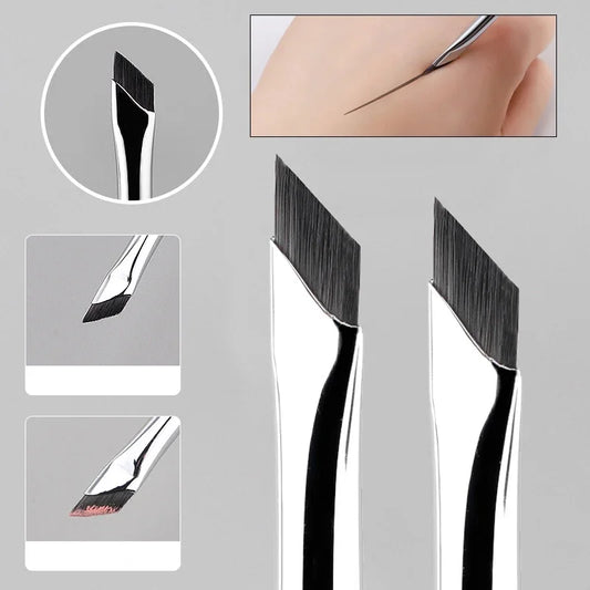 Karsyngirl 2/5Pc Upgrade Blade Eyeliner Brush Ultra Thin Fine Angle Flat Eyebrow Brush Under The Eyes Place Precise Detail Brush