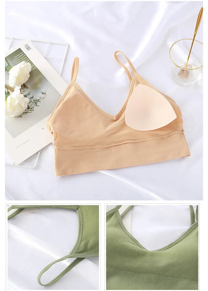 Seamless Women Push Up Bra Beautiful Back Bras Fitness Tops Brassiere Bralette Female Tube Top Underwear Bralet With Chest Pad