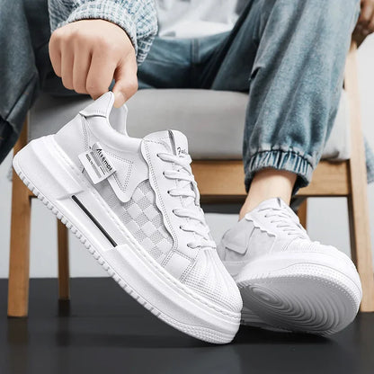 Men's Shoes 2025 New Trend Fashionable Versatile Breathable Niche Personality Casual Sports Board Shoes Thick Sole Comfortable