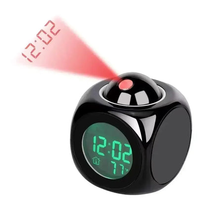 Multi-function Projection Chime Clock LED Light Projection Alarm Clock Voice Chime Clock Projection Clock