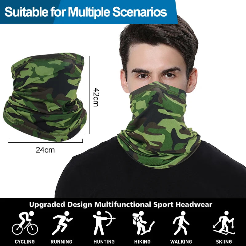 1 PCS Cycling Face Mask Breathable Headscarf Bandana Scarf Neck Multifunctional UV Protection Outdoor Fishing Hiking Head Band