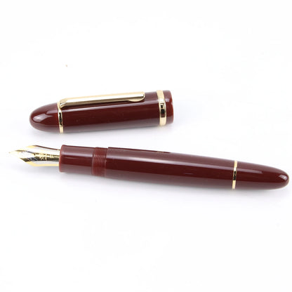 JinHao X159 Acrylic Black Fountain Pen Metal Clip Extended Fine Nib F 0.5mm for business office and school stationery gifts