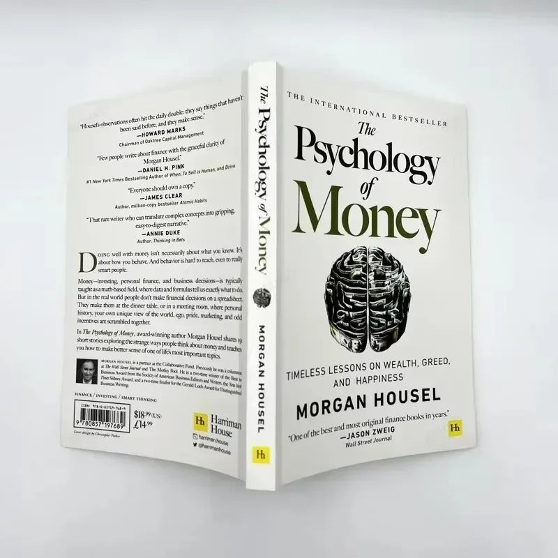 The Psychology of Money Books for Adults, Timeless Lessons on Wealth, Greed Happiness Business Books