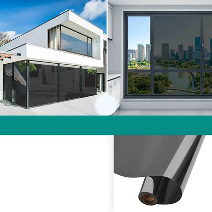 Unidirectional mirror window film protection insulation glass film privacy home window balcony sunscreen sticker