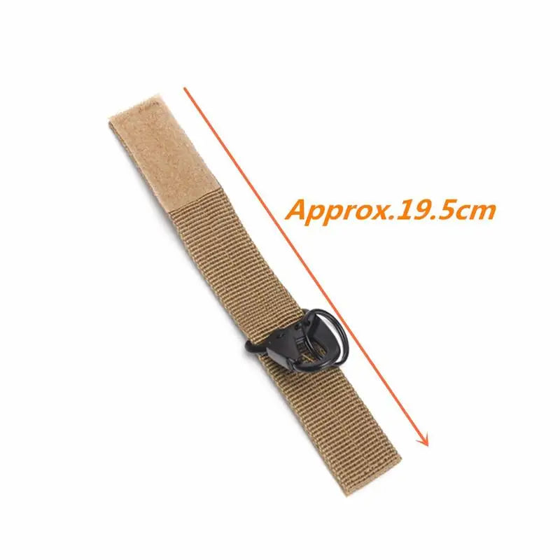 2 PCS.Tactical Hanging Buckle Molle Nylon Webbing Carabiner Belt Triangle Keychain for Outdoor Climbing Camping Tool Accessory