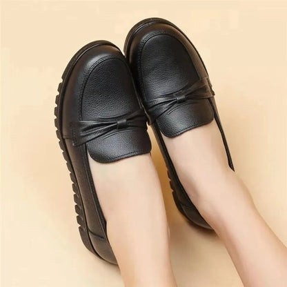 Women Shoes Low Top Round Toe Loafers Waterproof Moccasin Solid Color Versatile Casual Flat Shoes for Women